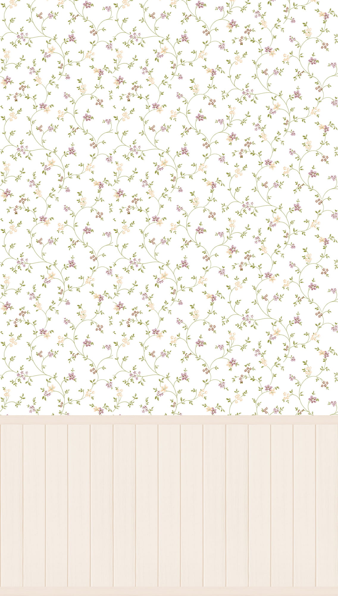 AS Vliestapete Wallpanel creme Blümchen 398051